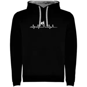 Kruskis Climbing Heartbeat Two-colour Hoodie Zwart