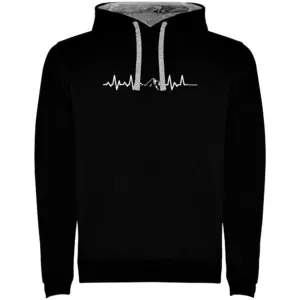 Kruskis Mountain Heartbeat Two-colour Hoodie Zwart