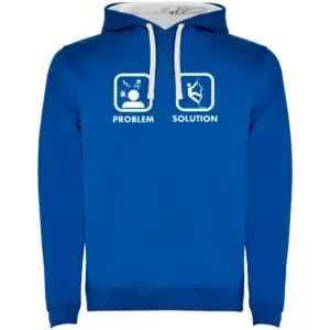 Kruskis Problem Solution Climb Two-colour Hoodie Blauw