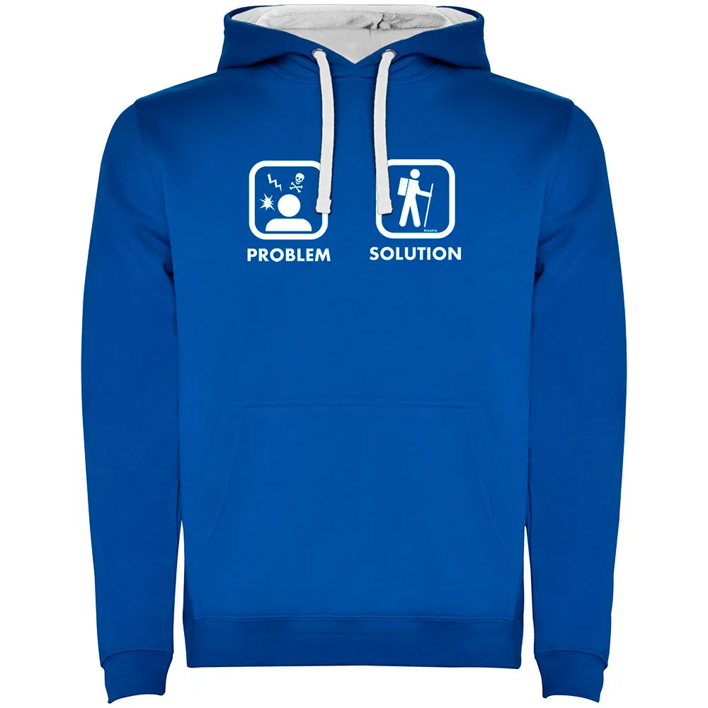 Kruskis Problem Solution Trek Two-colour Hoodie Blauw