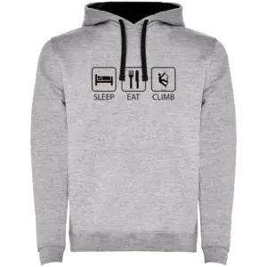 Kruskis Sleep Eat And Climb Two-colour Hoodie Zwart