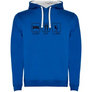 Kruskis Sleep Eat And Climb Two-colour Hoodie Blauw