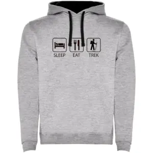 Kruskis Sleep Eat And Trek Two-colour Hoodie Zwart