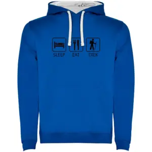 Kruskis Sleep Eat And Trek Two-colour Hoodie Blauw