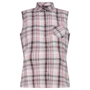 Cmp 33s5646 Mouwloos Shirt Bianco / Plum / Fard