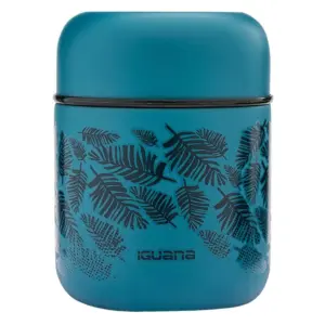 Iguana Peony Thermosfles Groen