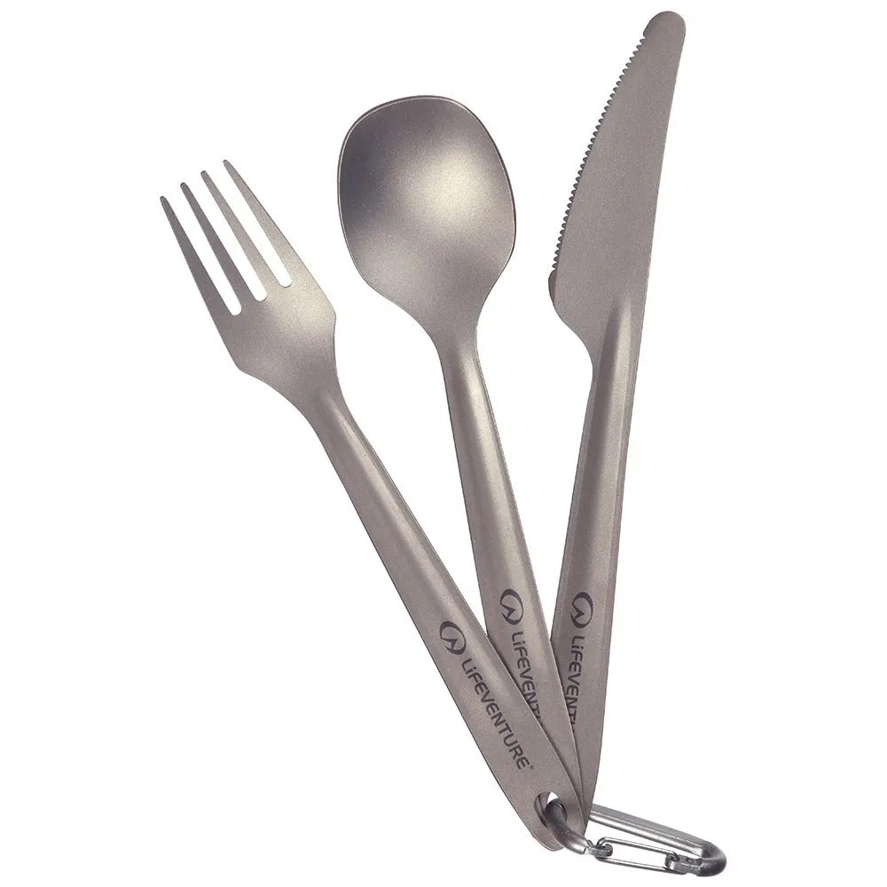 Lifeventure Superlichte Bestekset Titanium