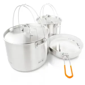Gsi Outdoors Glacier Troop Roestvrijstalen Keukenset Zilver
