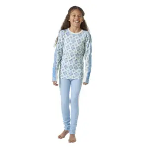 Helly Hansen Graphic Lifa Merino Junior Lange Mouwen Basislaagset Blauw