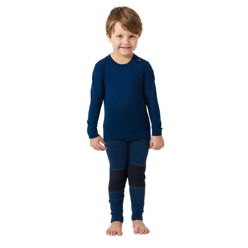 Helly Hansen Merino Lange Mouwen Basislaagset Blauw