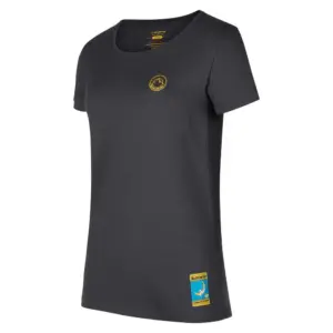La Sportiva Climbing On The Moon T-shirt Met Korte Mouwen Carbon / Giallo