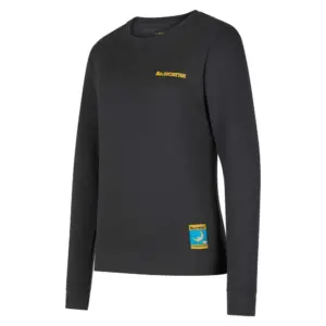 La Sportiva Climbing On The Moon Sweatshirt Carbon / Giallo