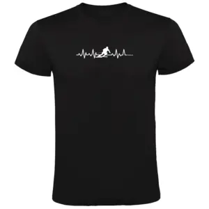 Kruskis Skiing Heartbeat T-shirt Met Korte Mouwen Zwart
