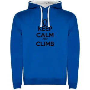 Kruskis Keep Calm And Climb Two-colour Hoodie Blauw