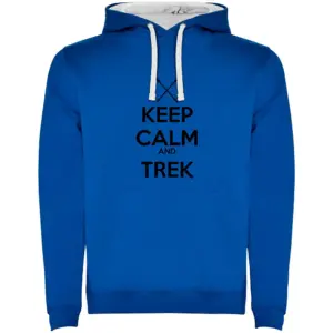 Kruskis Keep Calm And Trek Two-colour Hoodie Blauw
