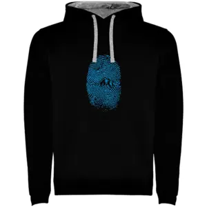 Kruskis Mountain Fingerprint Two-colour Hoodie Zwart