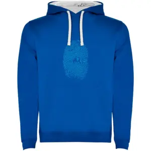 Kruskis Mountain Fingerprint Two-colour Hoodie Blauw