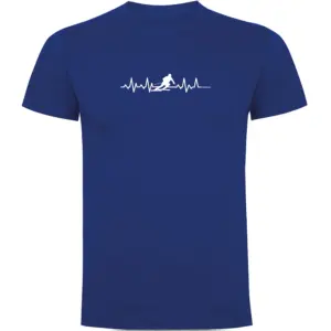 Kruskis Skiing Heartbeat T-shirt Met Korte Mouwen Blauw