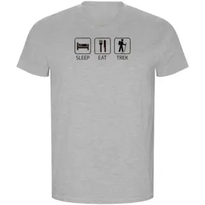 Kruskis Sleep Eat And Trek Eco T-shirt Met Korte Mouwen Grijs