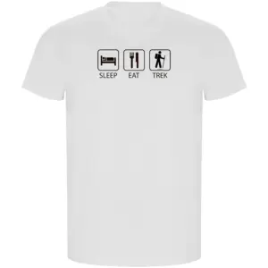 Kruskis Sleep Eat And Trek Eco T-shirt Met Korte Mouwen Wit