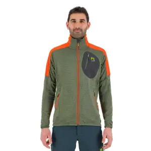 Karpos Puez Fleece Met Volledige Rits Thyme / Spicy Ornage