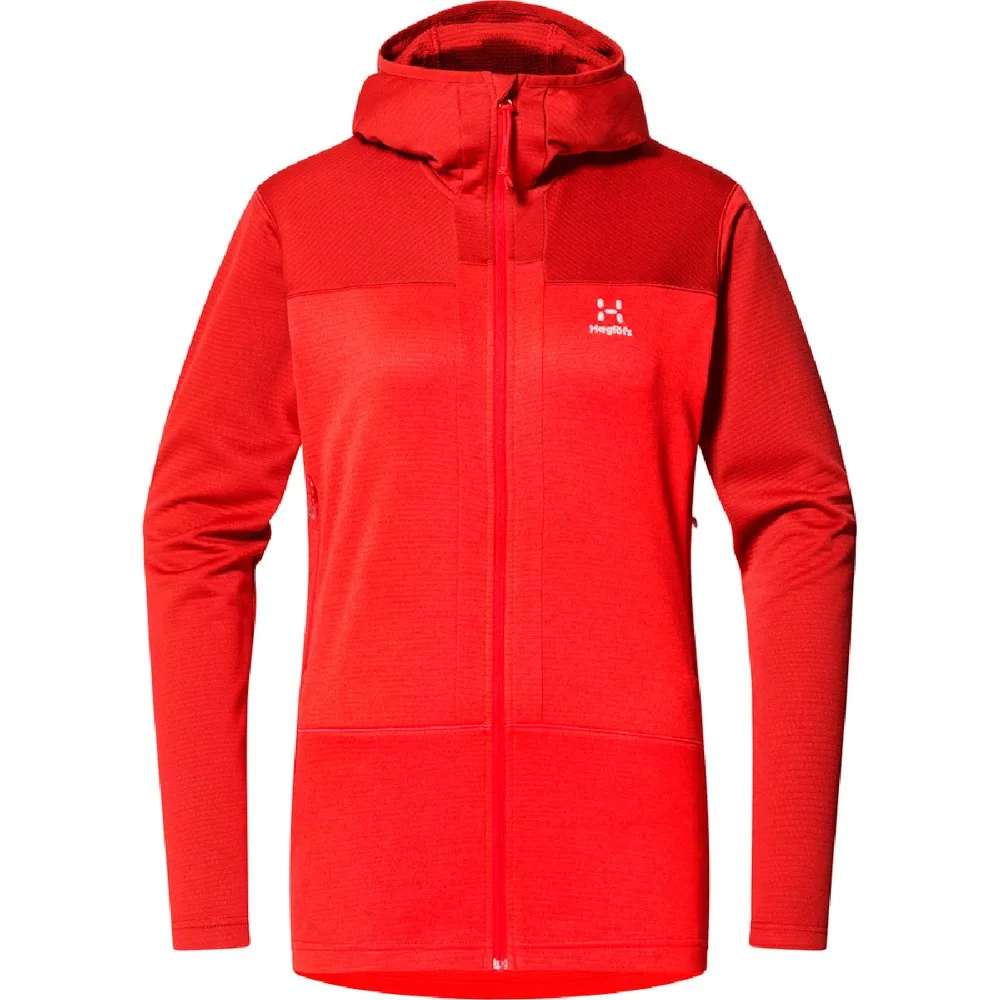 Haglofs Roc Flash Mid Sweatshirt Met Rits Rood