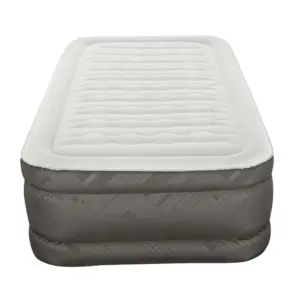 Bestway Fortech Tough Guard Twin Wave-beam Reinforced Eenpersoons Luchtbed Met Ingebouwde Pomp Beige