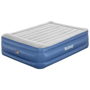 Bestway Tritech Queen Reinforced Dubbel Luchtbed Met Ingebouwde Pomp Grijs