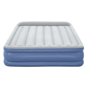 Bestway Tritech Queen Reinforced Dubbel Luchtbed Met Ingebouwde Pomp Zwart