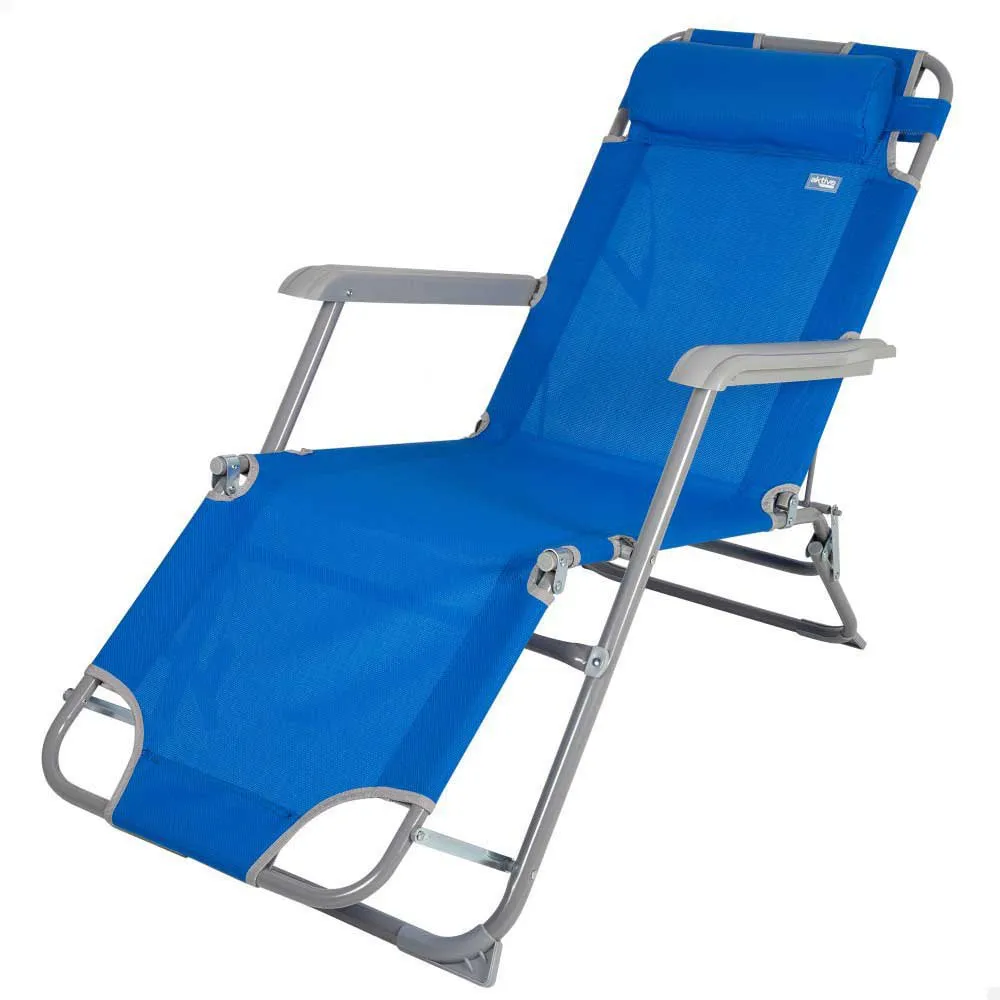 Aktive Ligstoel Met Kussen Blauw
