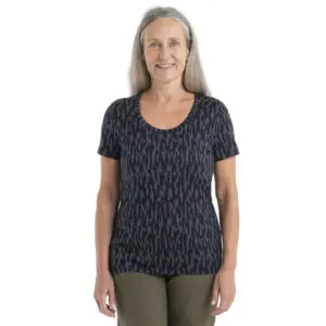 Icebreaker 150 Tech Lite Ii Glaci Cam Merino T-shirt Met Korte Mouwen Zwart