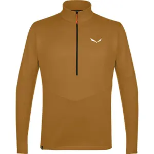 Salewa Puez Polarlite Fleece Met Halve Rits Bruin