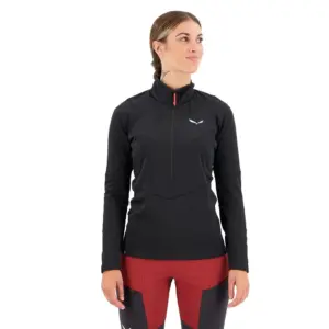 Salewa Puez Polarlite Fleece Met Halve Rits Zwart