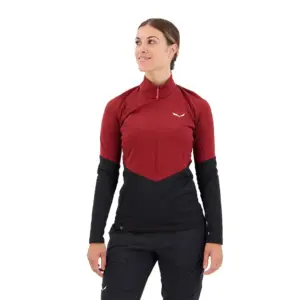 Salewa Puez Polarlite Fleece Met Halve Rits Syrah