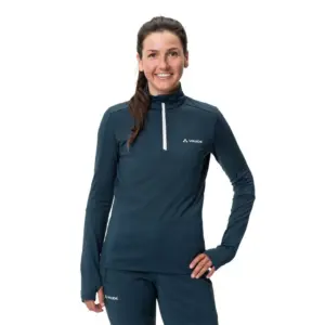 Vaude Livigno Ii Half Rits Lange Mouw T-shirt Dark Sea Uni