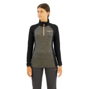 Trangoworld Palieres Fleece Met Halve Rits Caviar