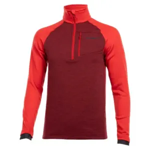 Trangoworld Peclet Fleece Met Halve Rits Rood
