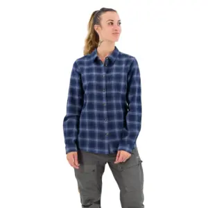 Fjällräven Övik Flannel Overhemd Met Lange Mouwen Marineblauw