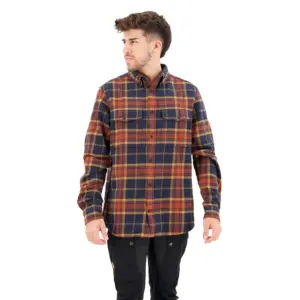 Fjällräven Övik Twill Overhemd Met Lange Mouwen Marineblauw