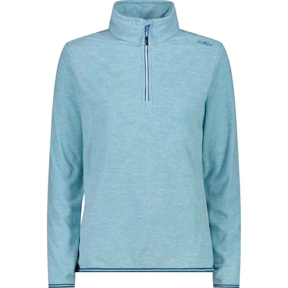 Cmp 30g0496 Fleece Met Halve Rits Turquoise