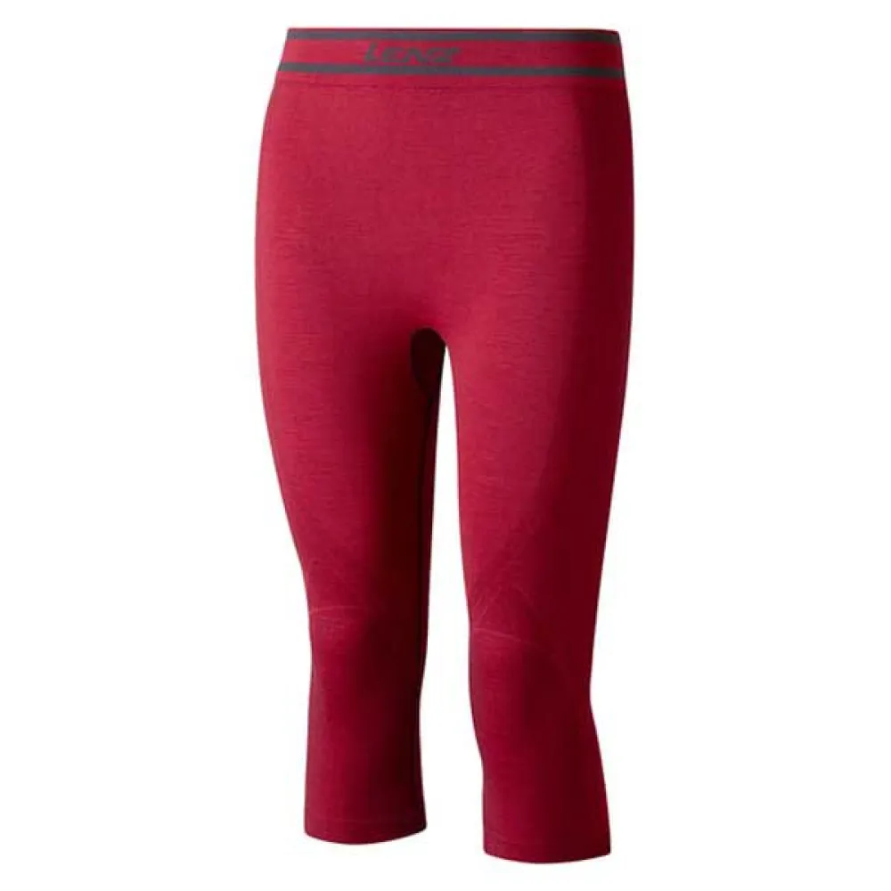 Lenz Merino 6.0 3/4 Basislaag Broek Darkred