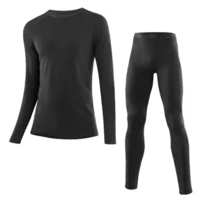 Loeffler Transtex Merino Lange Mouwen Basislaagset Zwart