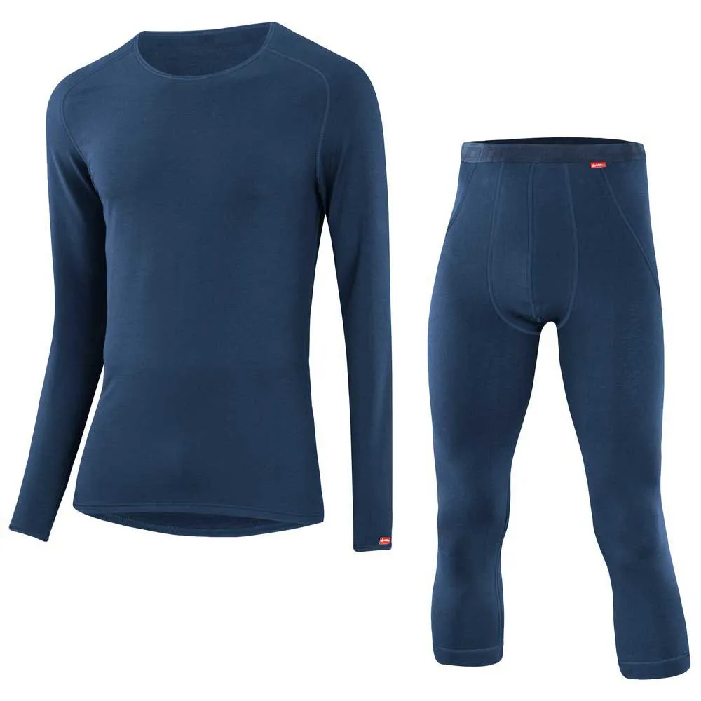 Loeffler Transtex Warm Lange Mouwen Basislaagset Blauw