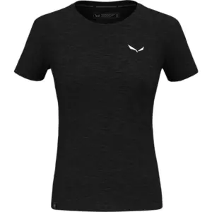 Salewa Eagle Minilogo Merino T-shirt Met Korte Mouwen Zwart