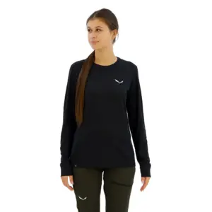 Salewa Puez Dry T-shirt Met Lange Mouwen Zwart
