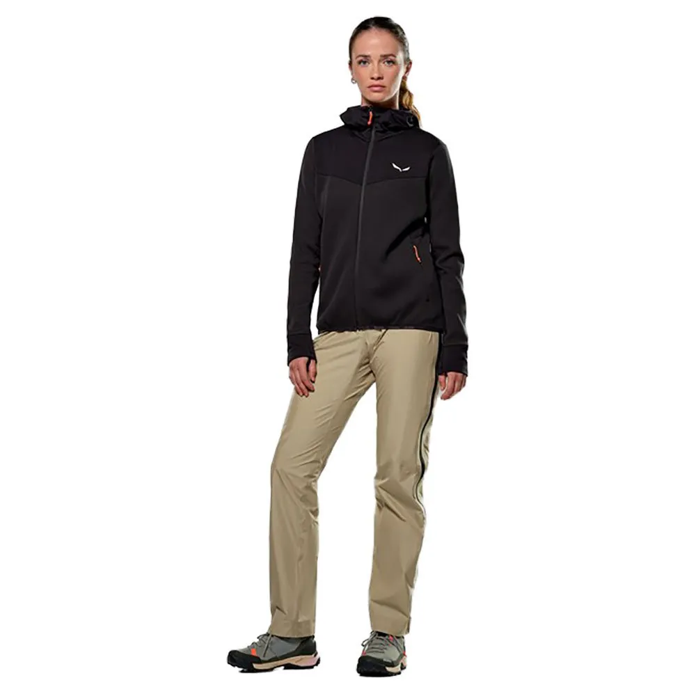 Salewa Puez Waffle Hybrid Polarlite Softshelljack Zwart