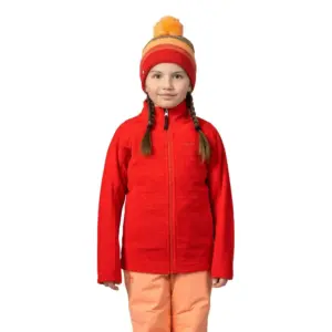 Hannah Alma Fleece Met Volledige Rits Tomato Mel