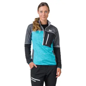 Hannah Meda Fleece Met Halve Rits Antraciet