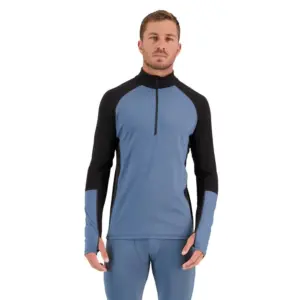 Mons Royale Olympus Half Zip Sweatshirt Met Halve Rits Zwart