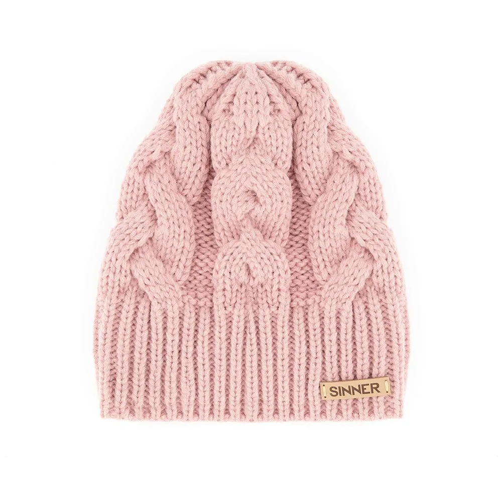 Sinner Cable Muts Roze